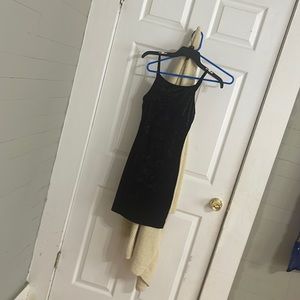 Black velvet mini dress, “Bear Dance”, Small